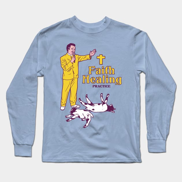 Fainting Goats Long Sleeve T-Shirt by Hillary White Rabbit